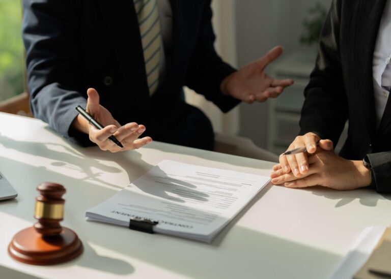 Employee signing arbitration agreement